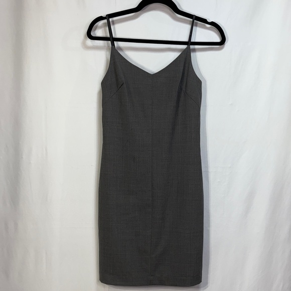 GAP Dresses & Skirts - 🪥 nwt 2000s vintage GAP Gray wool blend Backless with leather straps dress: